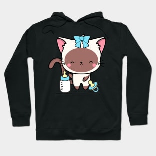 Cute White Cat is a baby Hoodie